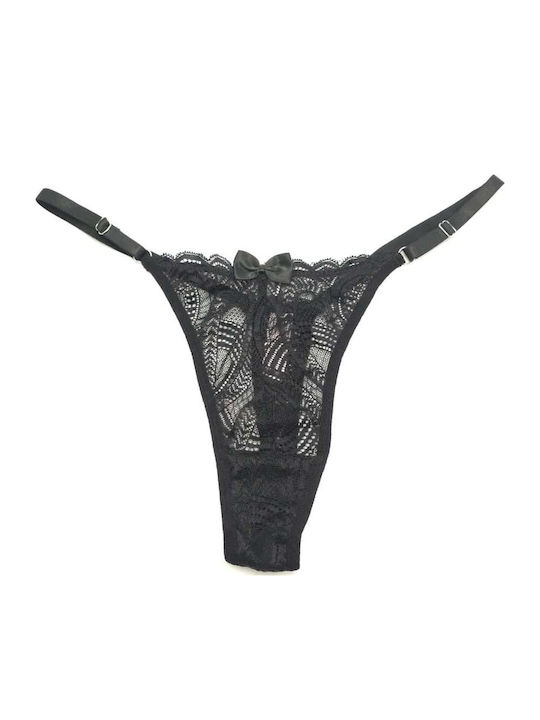 Topaki Topaki Damen-Slip Mit Spitze Schwarz