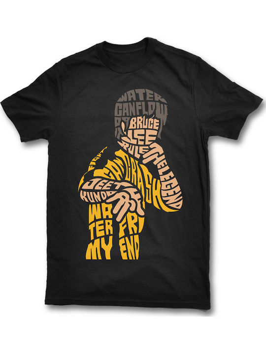 Ανδρικό Μπλουζάκι Μαύρο Σχέδιο Bruce Lee Dp7943