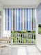 vidaXL Sideway Sunshade Roller for Terrace with LEDs Blue 1.65x2.3m