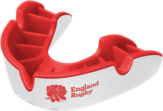 Opro Silver Rugby League Mouthguard White Red