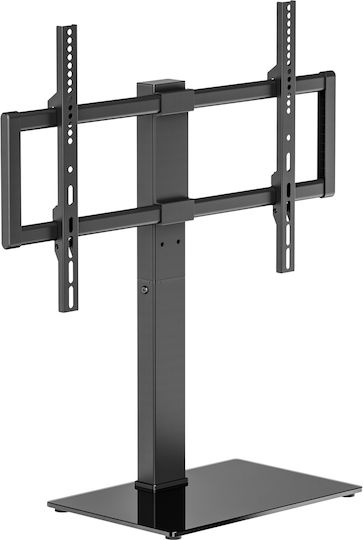 Powertech PT-1565 Επιτραπέζια Βάση Τηλεόρασης έως 75" και 40kg Ασημί