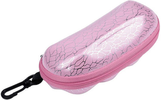 Pink Glasses Case Zipper Pouch Carabiner Etc-96b
