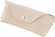 Semi-hard Eyeglass Case With Clip Beige