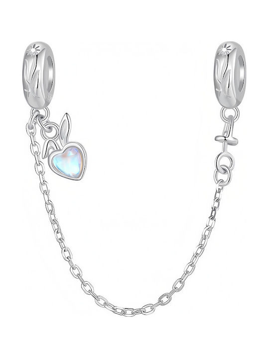 Pandora Charms Lanț De Siguranță Inimă Argint 925 Charms Trusky