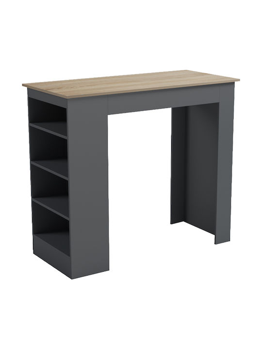 Riff Bar Table Wooden Anthracite 120x55x105cm