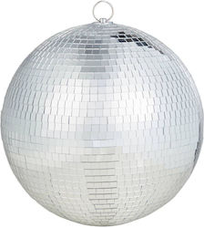Disco Ντισκομπάλα 28cm Ασημί Ασήμι Γυαλί Πλαστικό Διάμετρος 28cm X Ύψος 28cm