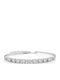 Kiriakos Gofas Women's Silver Handcuff Bracelet with Diamond 6cm