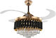 Deckenventilator 106.6cm mit Leuchte Gold