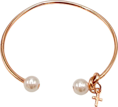 Riniotis Christening Charm Handcuff Metal Rose Gold 25 Pieces M305L