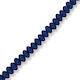 Natürliche Lava Oval Scheibe Blau Royal 8x5mm – Loch 2mm – Reihe 20cm 39 Perlen