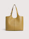 Leather Women's Tote Handbag Green