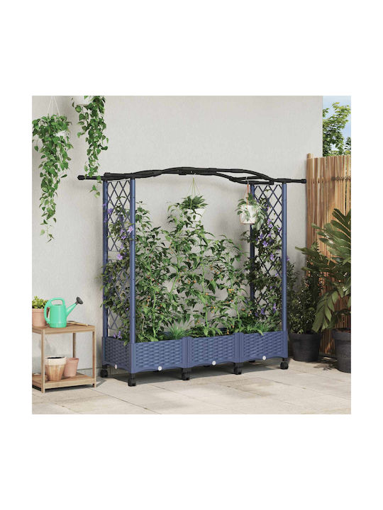 vidaXL Planter Box Plastic Gri 169x40x129 cm