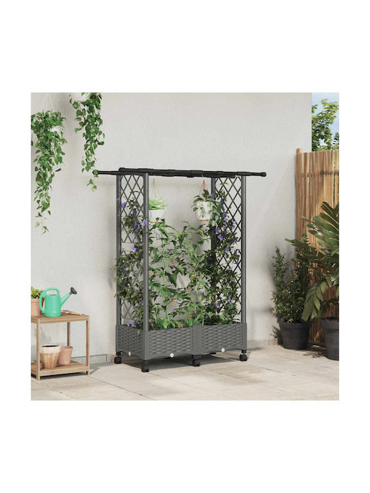 vidaXL Kunststoff Blumenkasten Hellgrau 122,5x4...