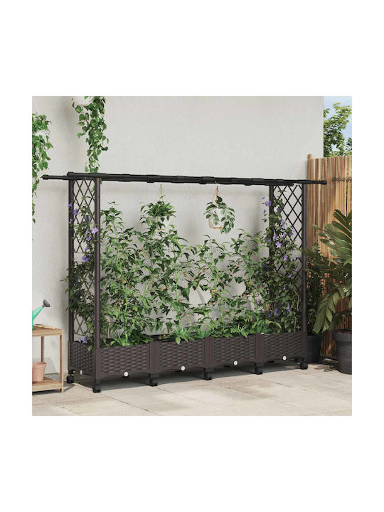 vidaXL Zarținiere Plastică Maro 203x40x127 cm