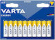 Varta Energie AA Alkaline-Batterien LR06 Uhr Lampe Kerze 10 Stück