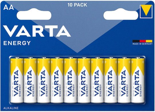 Varta Energie AA Alkaline-Batterien LR06 Uhr Lampe Kerze 10 Stück