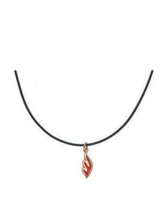 Very Gavello Halskette mit Engel-Design aus Roségold 9K Rote