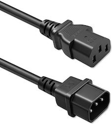Qoltec IEC C13 - IEC C14 Cable 2m Μαύρο KKQTKKBZ0300