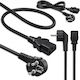 Qoltec Schuko - IEC C13 Cable 1.8m Μαύρο KKQTKKBZ0210