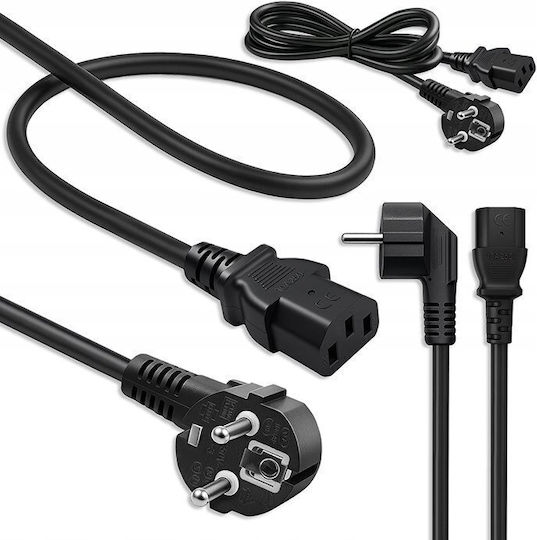 Qoltec Schuko - IEC C13 Cable 1.8m Μαύρο KKQTKKBZ0210