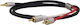 Dynavox 3,5mm Klinkenkabel mit 2x RCA-Stecker Schwarz 1,5m