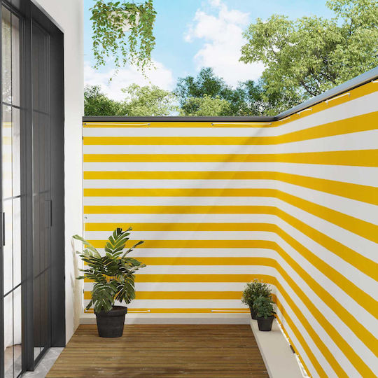 vidaXL Yellow Shade Divider with PU Coating 1.5x5m 160gr/m²