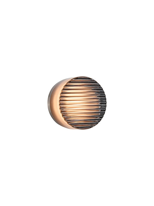VK Lighting Φωτιστικό Τοίχου με Ενσωματωμένο LED και Θερμό Λευκό Φως Γκρι