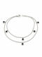 Charmy Anklet Stainless Steel Black 25cm