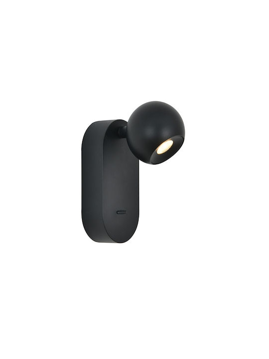Wandleuchte mit Integrierte LED und Warmes Weiß Licht Schwarz