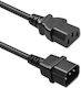 Qoltec Power Cable Iec C13 C14 3*0.75mm2 2m