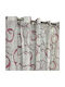 To megalo pazari Curtain With White-Pink Grommets 270x280cm