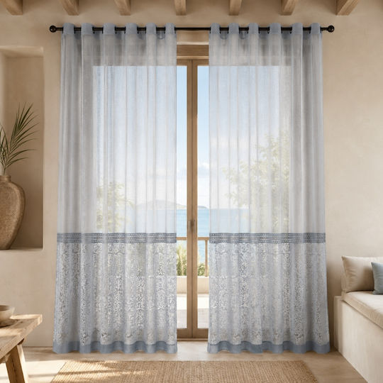 My Home Luxury Завеса с Копчета Сива 270x270см