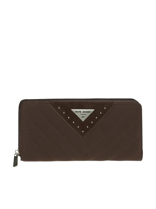 Natalie Large Fabric Women's Travel Wallet with RFID Brown