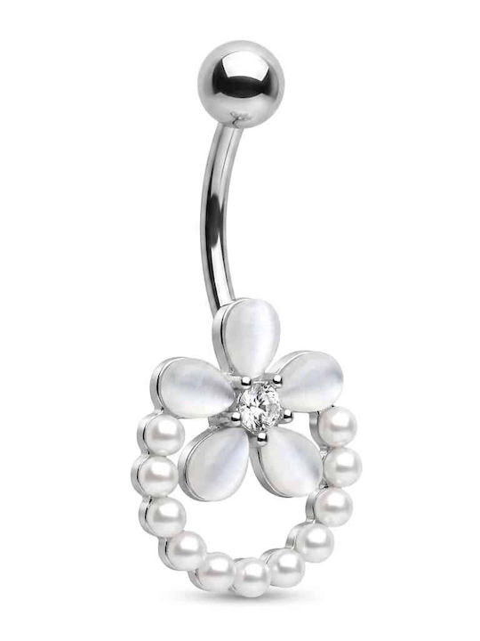 Rebekka Rebekka Bauchnabel Piercing aus Stahl Weiß
