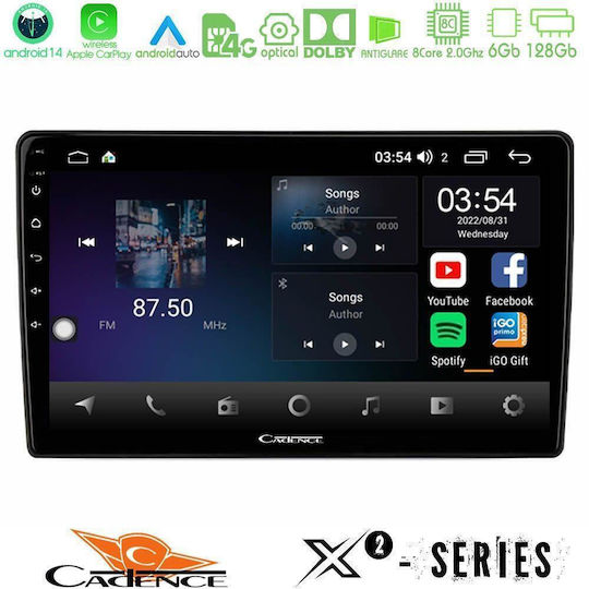 Cadence X2 Series 8core Android14 6+128gb Dacia Renault Navigation Multimedia Tablet 9"