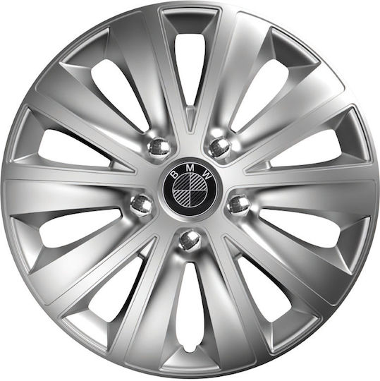 Tăsii Roților Auto Versaco Rapide Nc Cromate 15" Compatibilitate Bmw Carbon 4 Bucăți