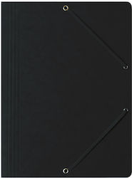 Bantex A4 Black Prespan Folder Elastic Band