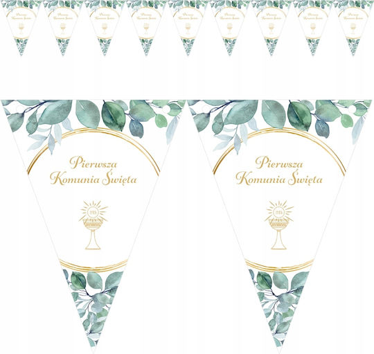 Communion Garland Decoration Banner Flags Holy Communion Boho Eucalyptus Leaves