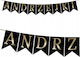 Banner Garland Flags Andrzejki Black Gold Decoration Ornament Fortune Telling