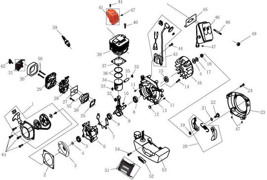 Cresman Ersatzteil Für Grastrimmer 552r Motor Nr 24 55 Schraube M5*25