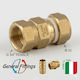 Mechanical Compression Copper Pipe Niple Fittings Φ22x3/4'' Female Brass Italy