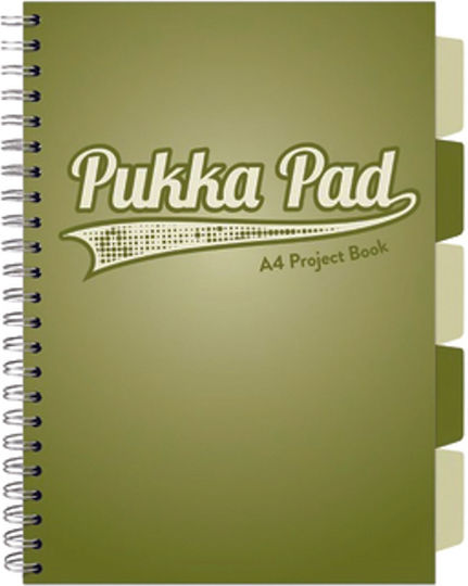Pukka Pad Caiet Spiral A4 100 Foi Verzi