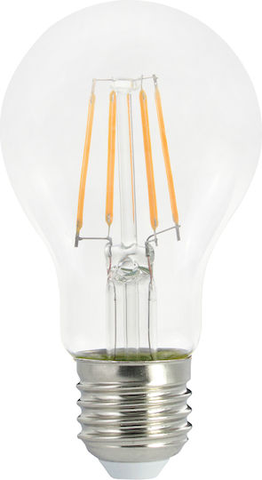 Aca Bec LED 8.5W Pentru Bază De Bec E27 și Formă A60 Alb Cald 1055 Lumen