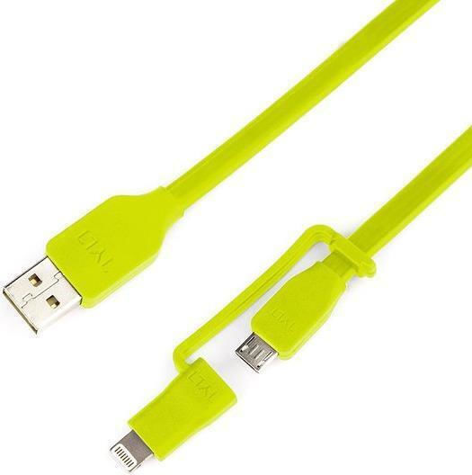 Tylt Flyp-duo Datenkabel Blitzschlag Micro-USB 0,3m Reversibles USB Grüne