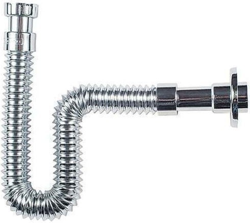 Spek Flexible Sink Siphon with 32mm Outlet Silver