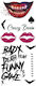 Naughty Temporary Tattoos Mr Smile Joker Lips