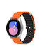 Ocean Silicone Dual Color Strap Xiaomi Watch 5 47mm 22mm Orange Black