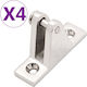 vidaXL Boot-Deck-Zubehör Biminis Scharniere 4 Stück Edelstahl Silber