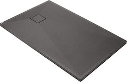 Deante Rectangular Granite Shower Tray 140x80cm Grey