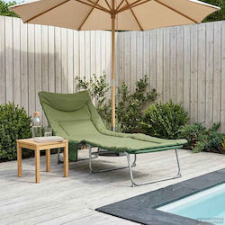 vidaXL Foldable Green Beach Sunbed vidaXL Foldable Green Beach Sunbed